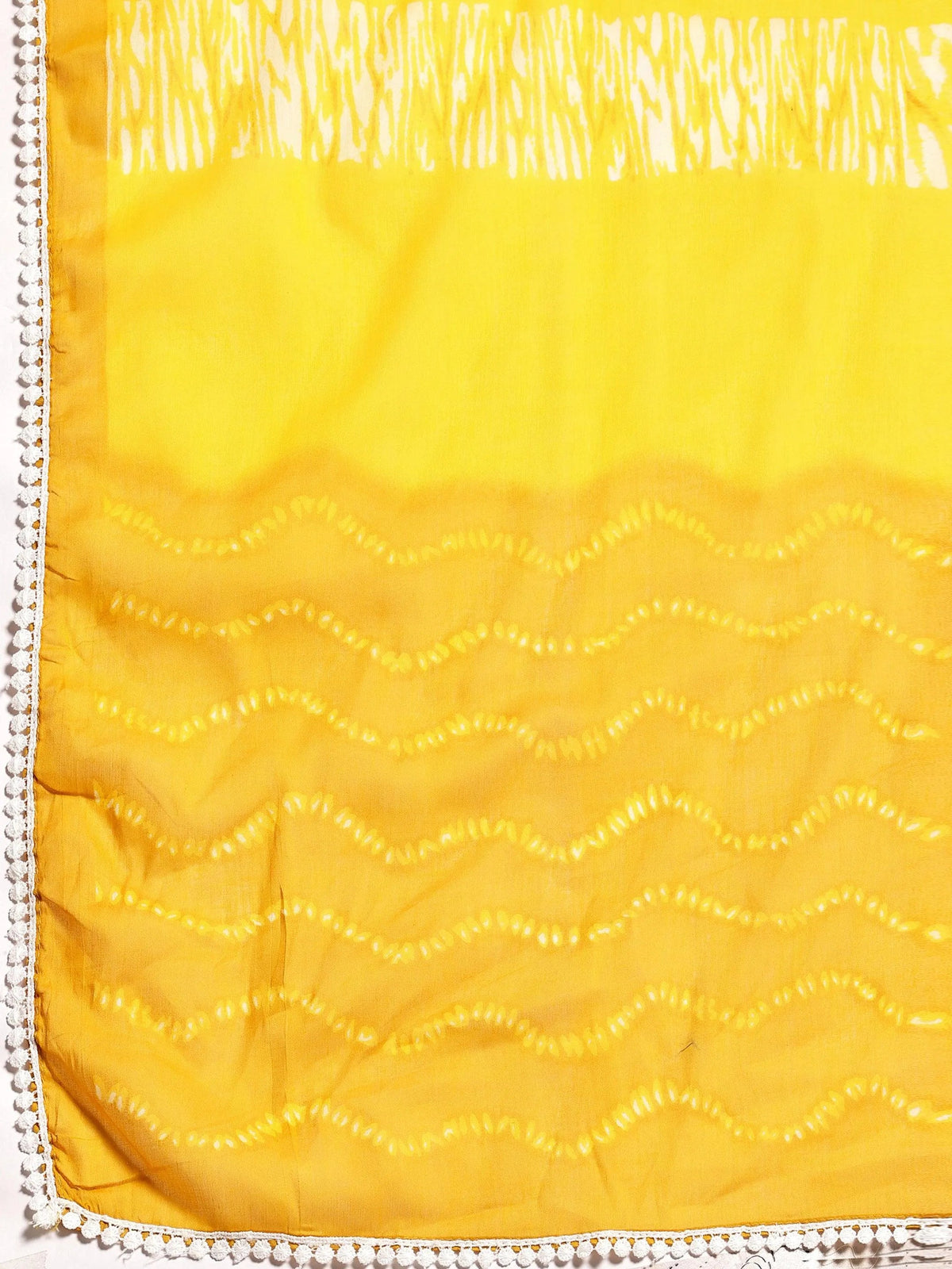 Libas Mustard Printed Cotton A-Line Kurta With Palazzos & Dupatta