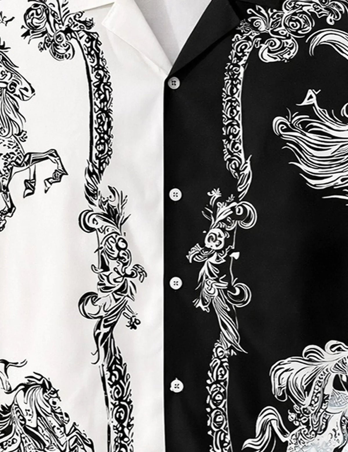 Black White Mirror Men's Shirt - XPST