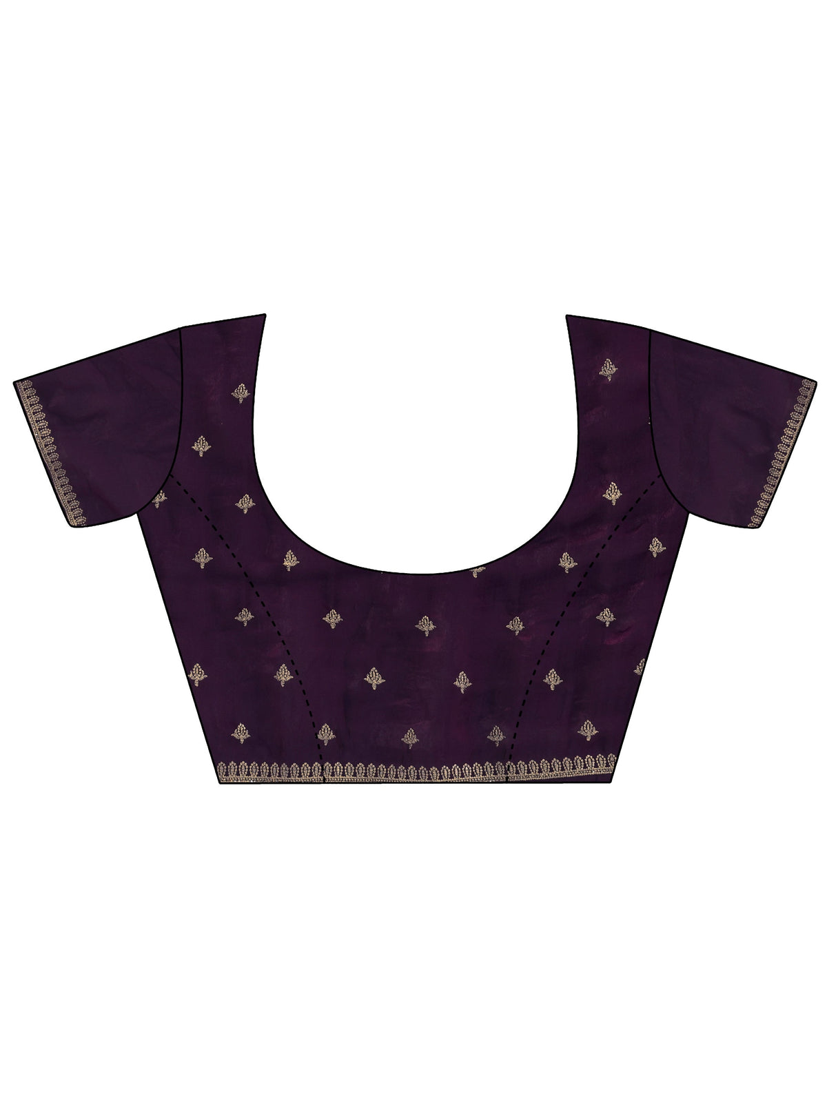 Libas Aubergine Purple Embroidered Tissue Saree