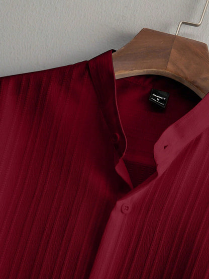 Premium Maroon shirt & track Pent Co-ord set For Man -Lafabrila