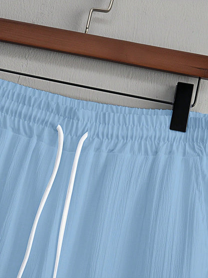 Premium White shirt & Sky Blue track Pent Co-ords set For Man -Lafabrila
