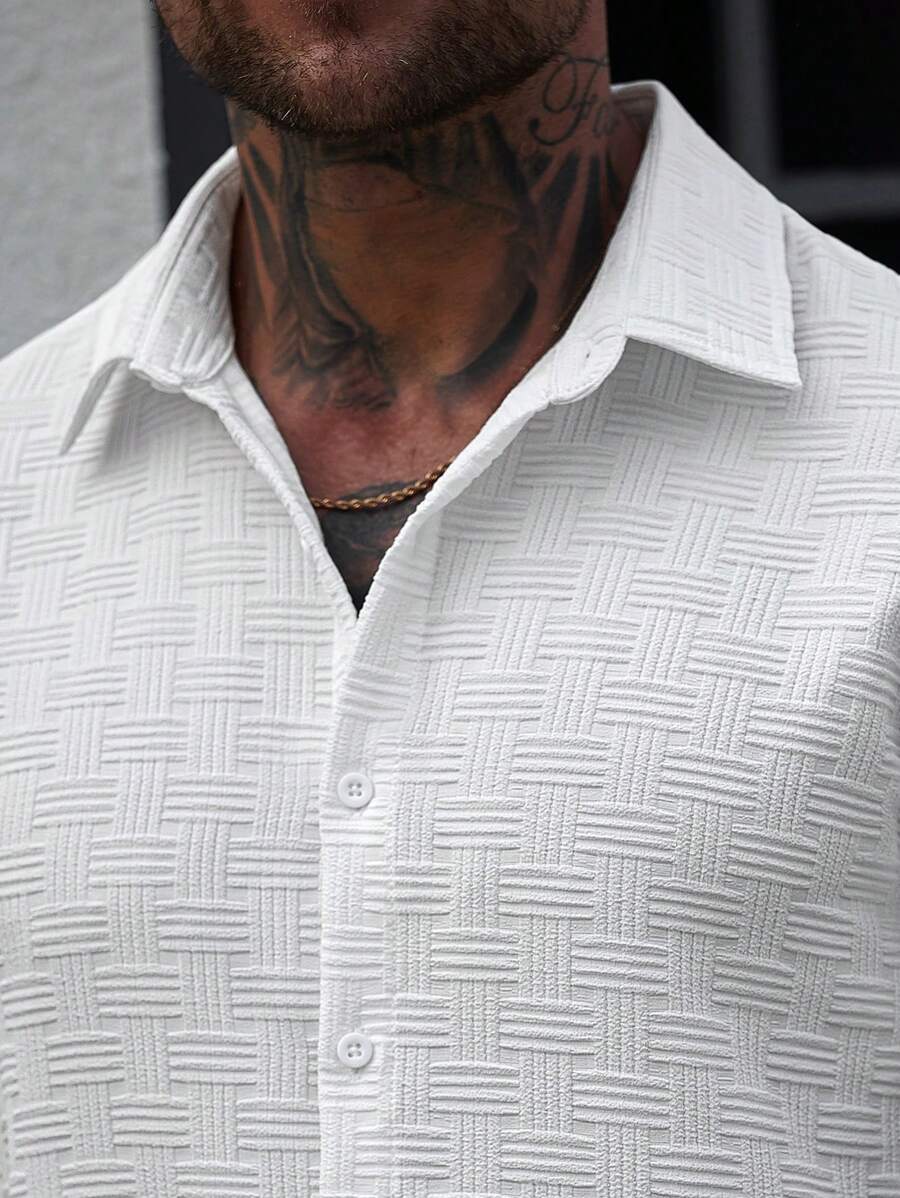 20110 New White Premium Shirt & White Track Pent Co-Ord Set For Men