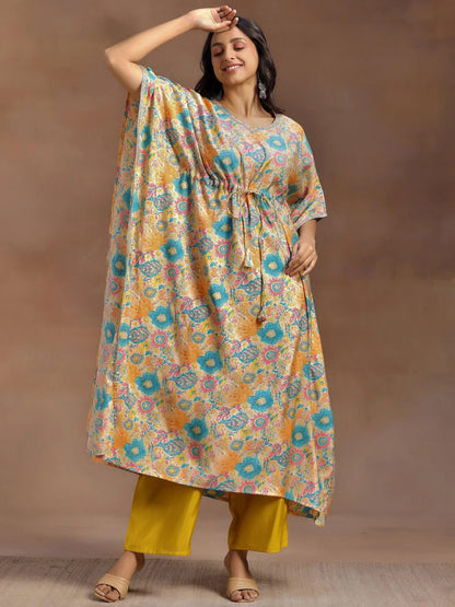 Libas Multicoloured Printed Silk Blend Co-Ords