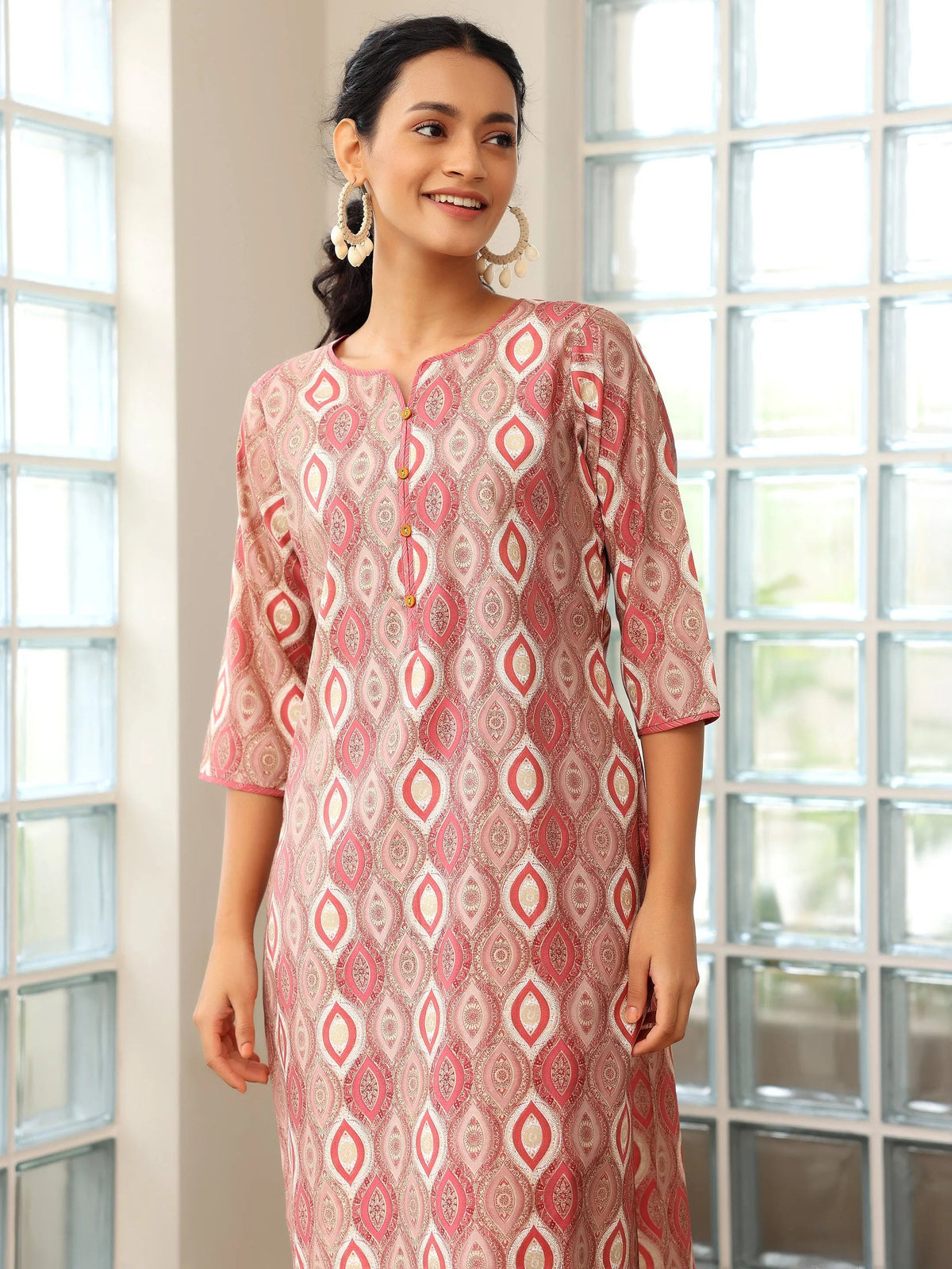 Gerua Mauve Printed Silk Blend Straight Suit With Dupatta