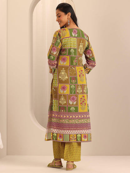 Libas Multi Printed Poly Crepe Straight Kurta Set