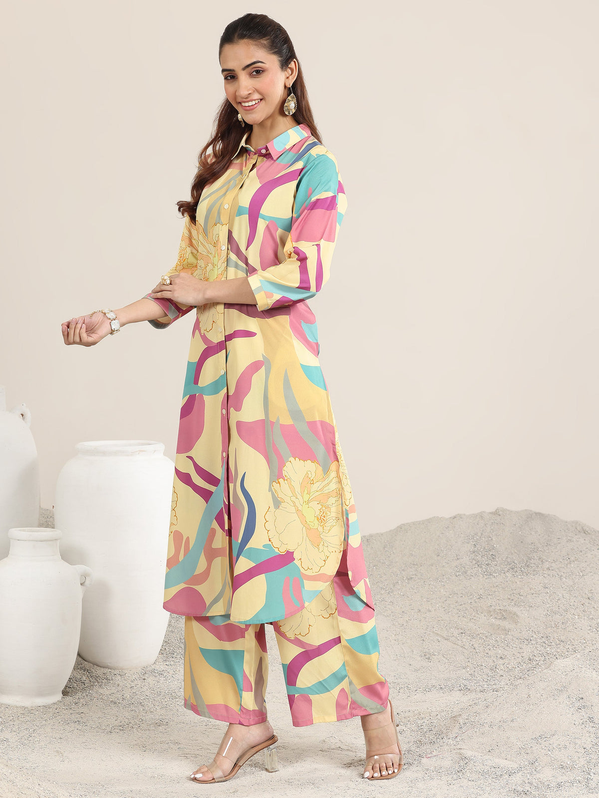 Libas Multi Printed Poly Crepe Co-Ord Sets