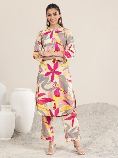 Libas Multi Printed Poly Crepe Co ord sets