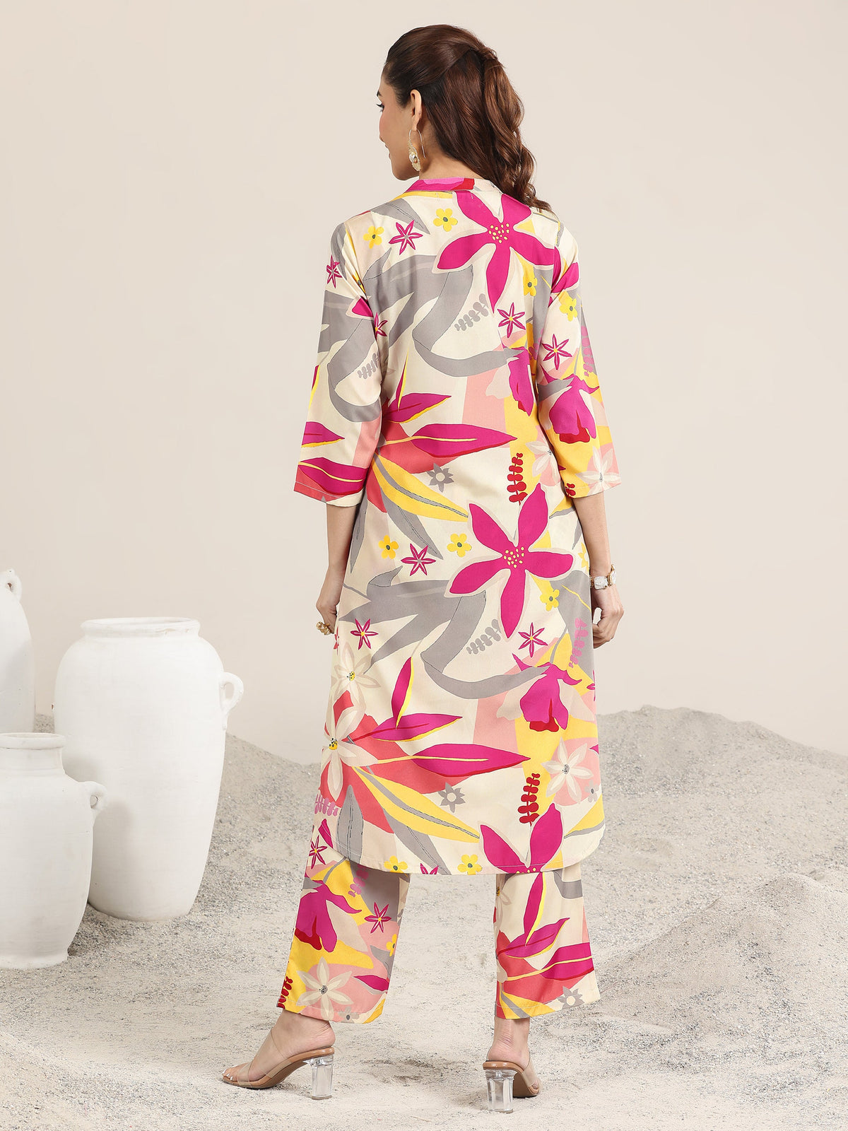 Libas Multi Printed Poly Crepe Co ord sets