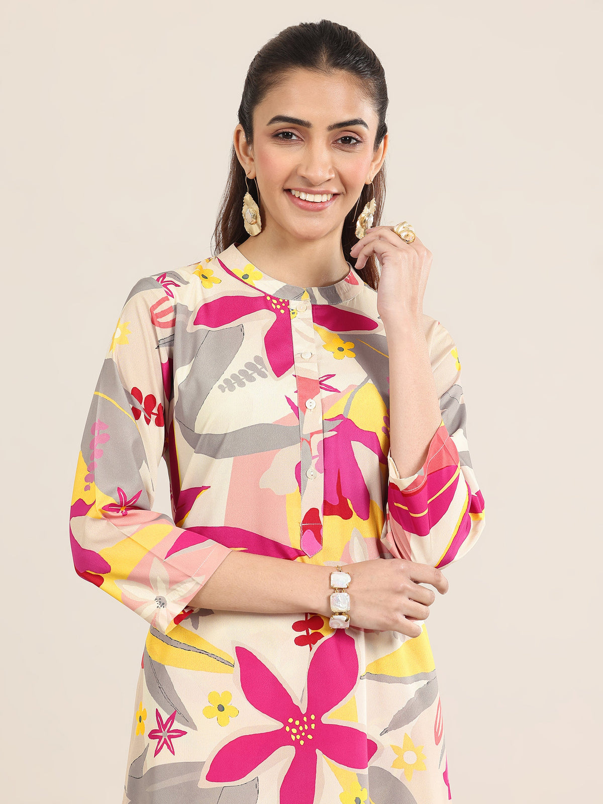 Libas Multi Printed Poly Crepe Co ord sets