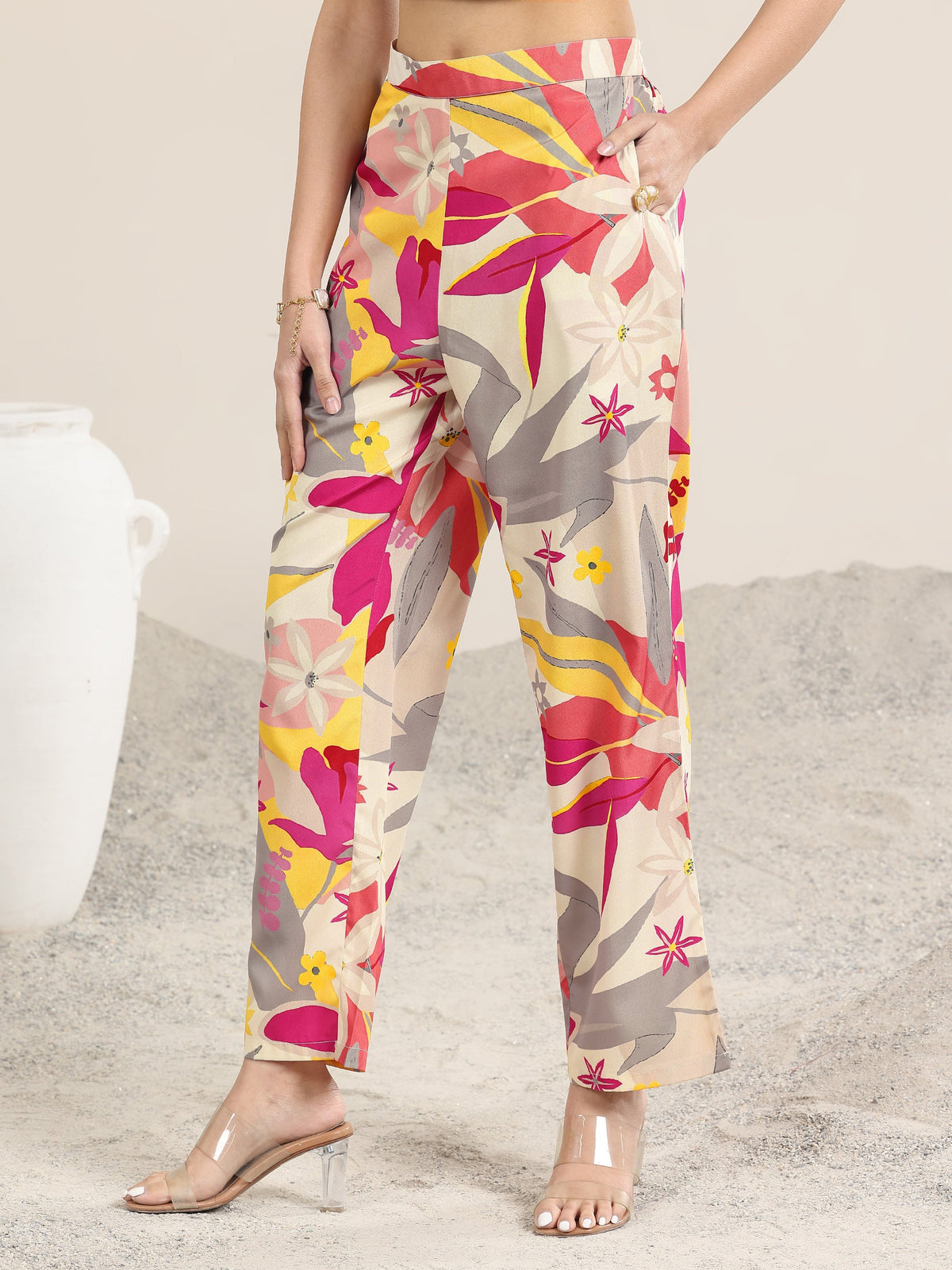 Libas Multi Printed Poly Crepe Co ord sets