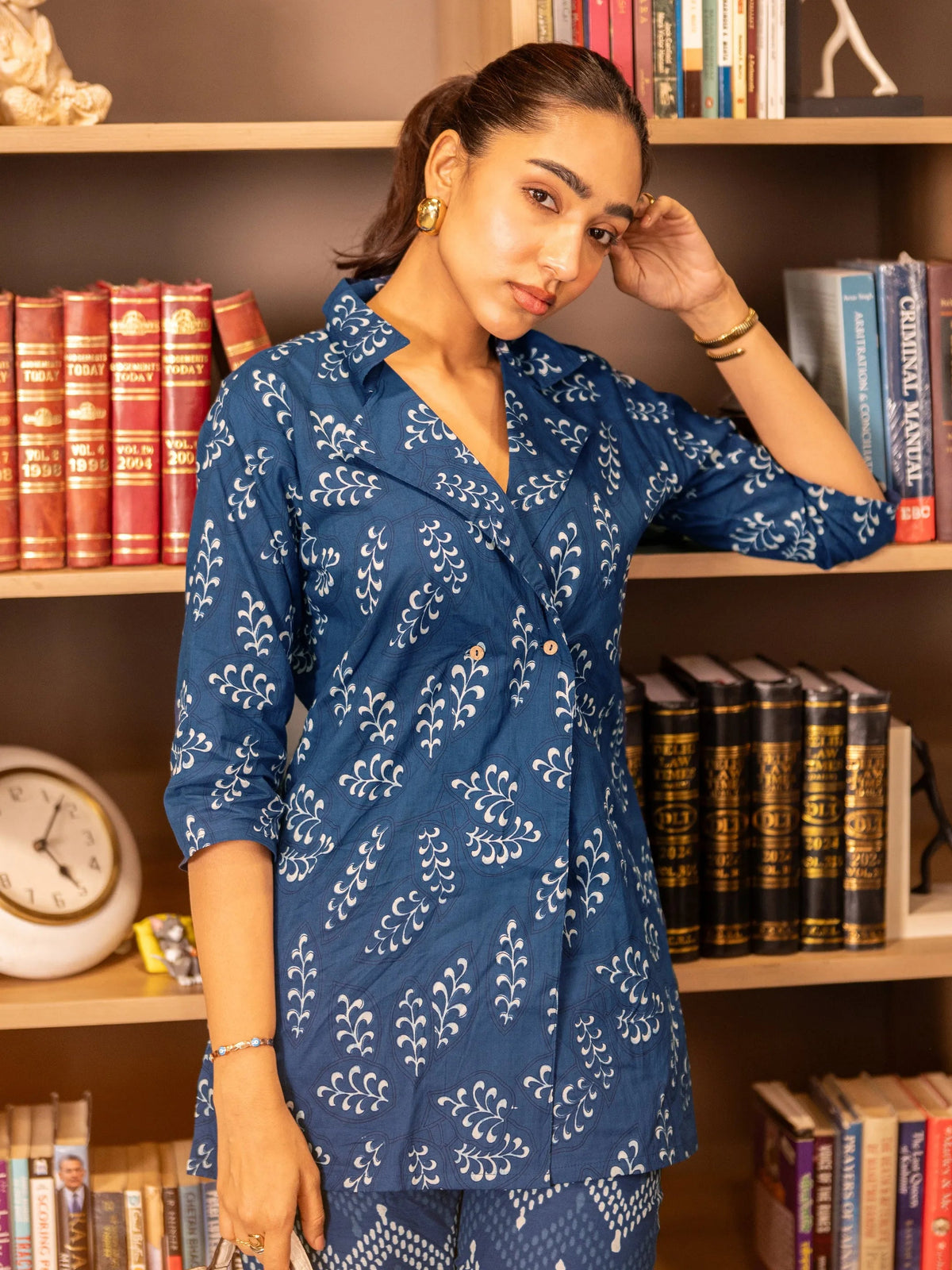 Libas Indigo Printed Cotton Co-Ord sets