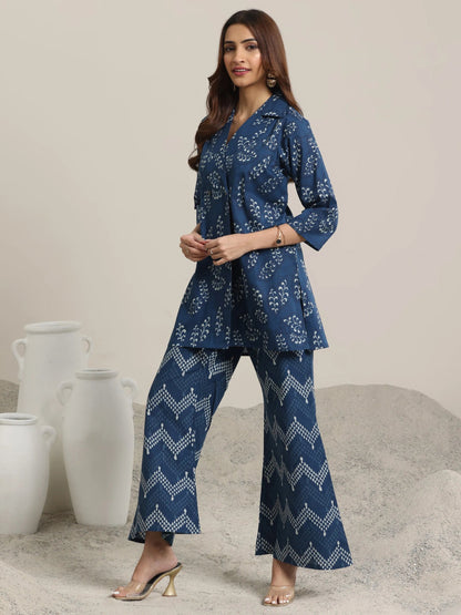 Libas Indigo Printed Cotton Co-Ord sets