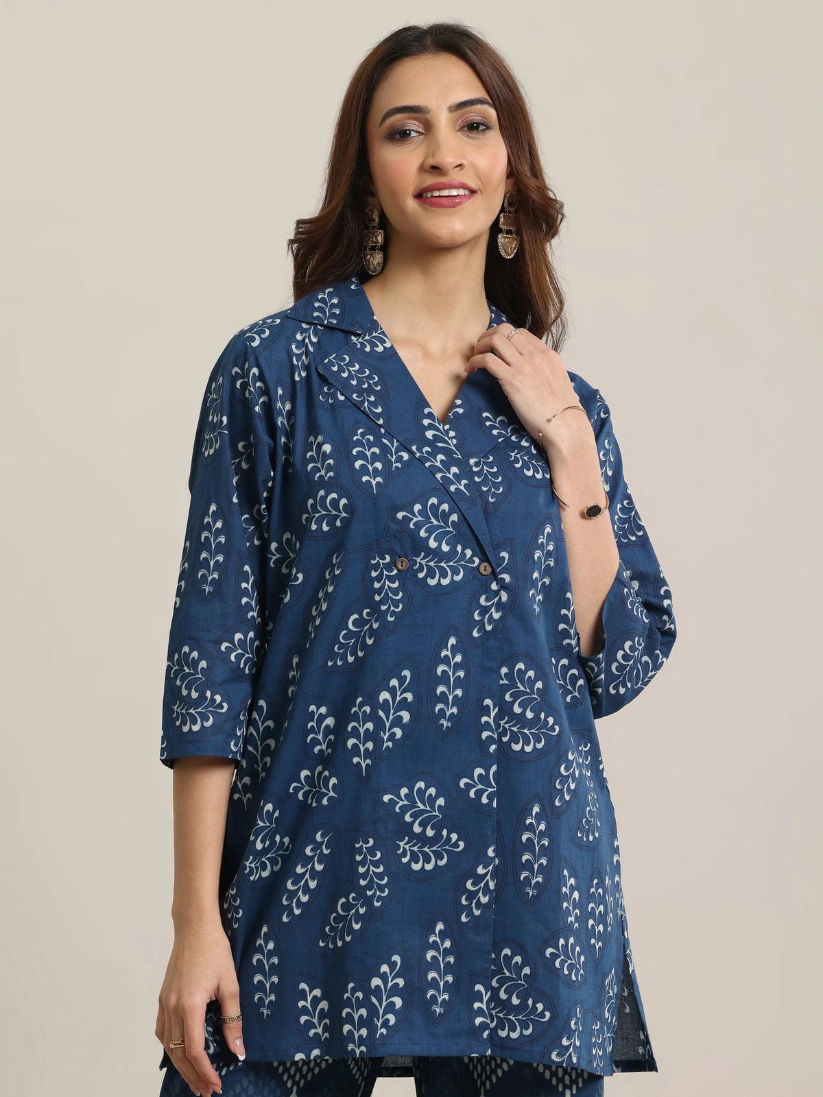 Libas Indigo Printed Cotton Co-Ord sets