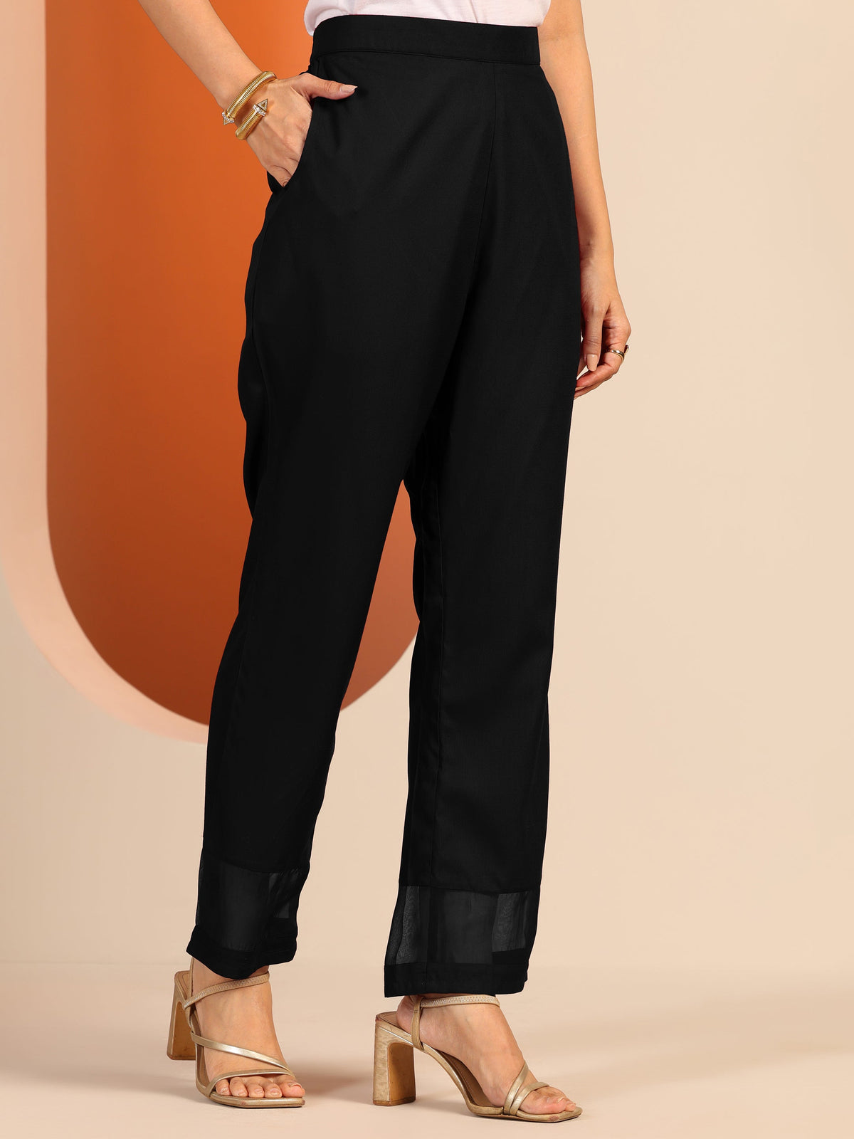 Libas Black Embellished Rayon Co-Ord Sets