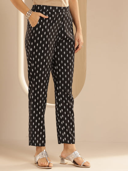 Gerua White Printed Rayon Straight Suit Set With Dupatta