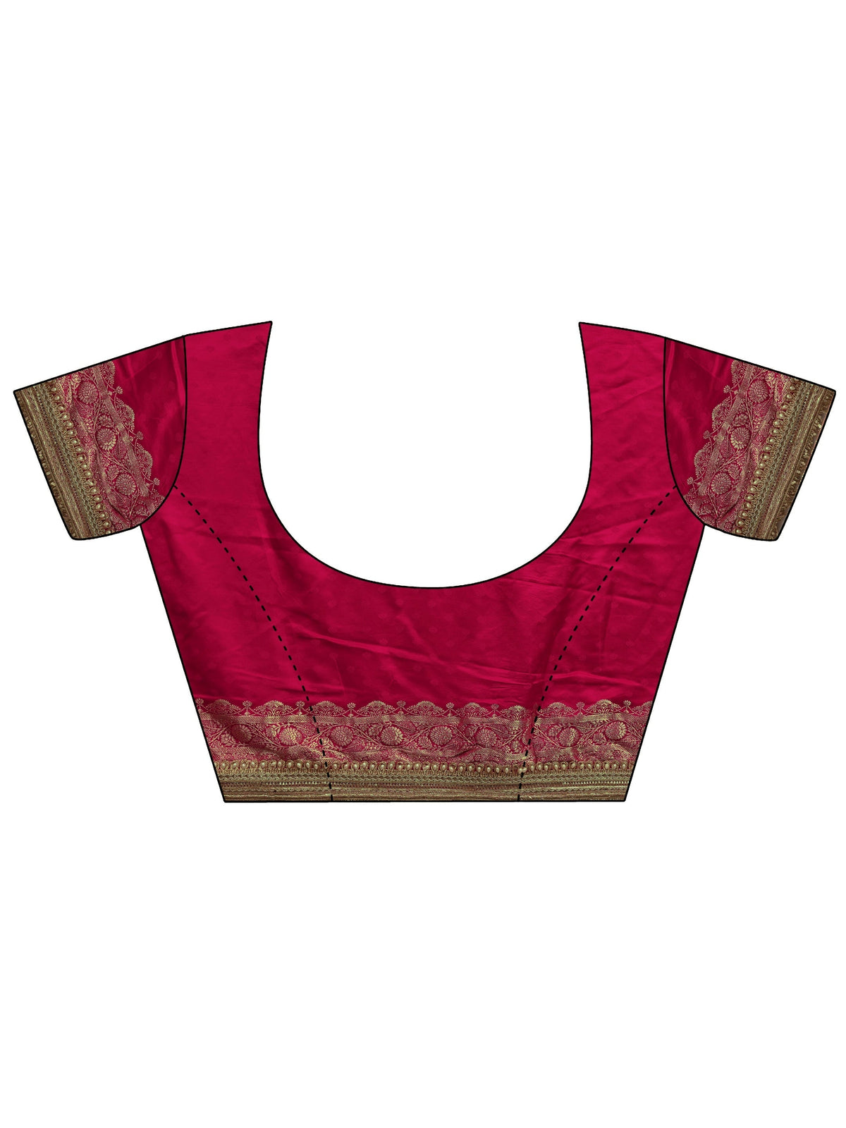 Libas Art Pink Banarasi Silk Saree With Unstitched Blouse Piece