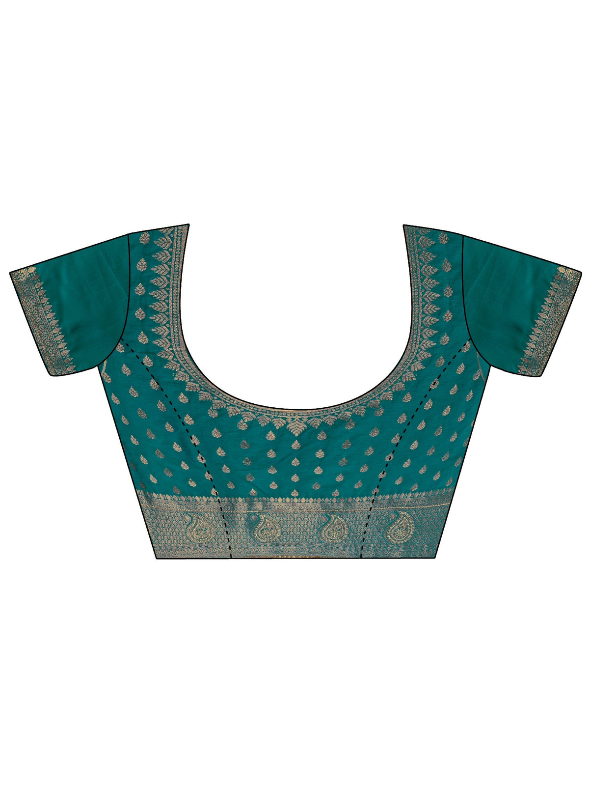 Libas Blue Embellished Silk Blend Saree With Unstitched Blouse Piece
