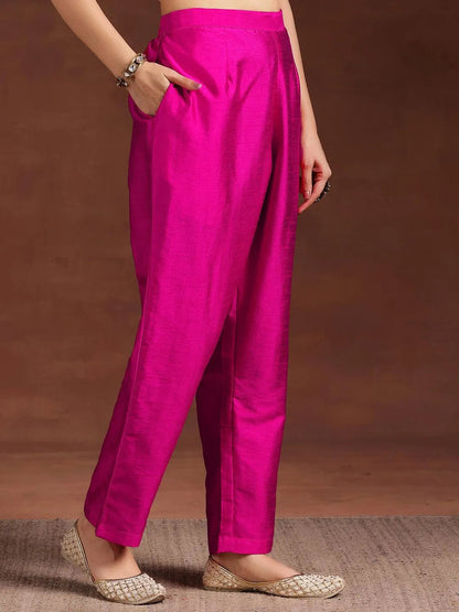 Libas Art Pink Yoke Design Georgette Anarkali Suit With Dupatta