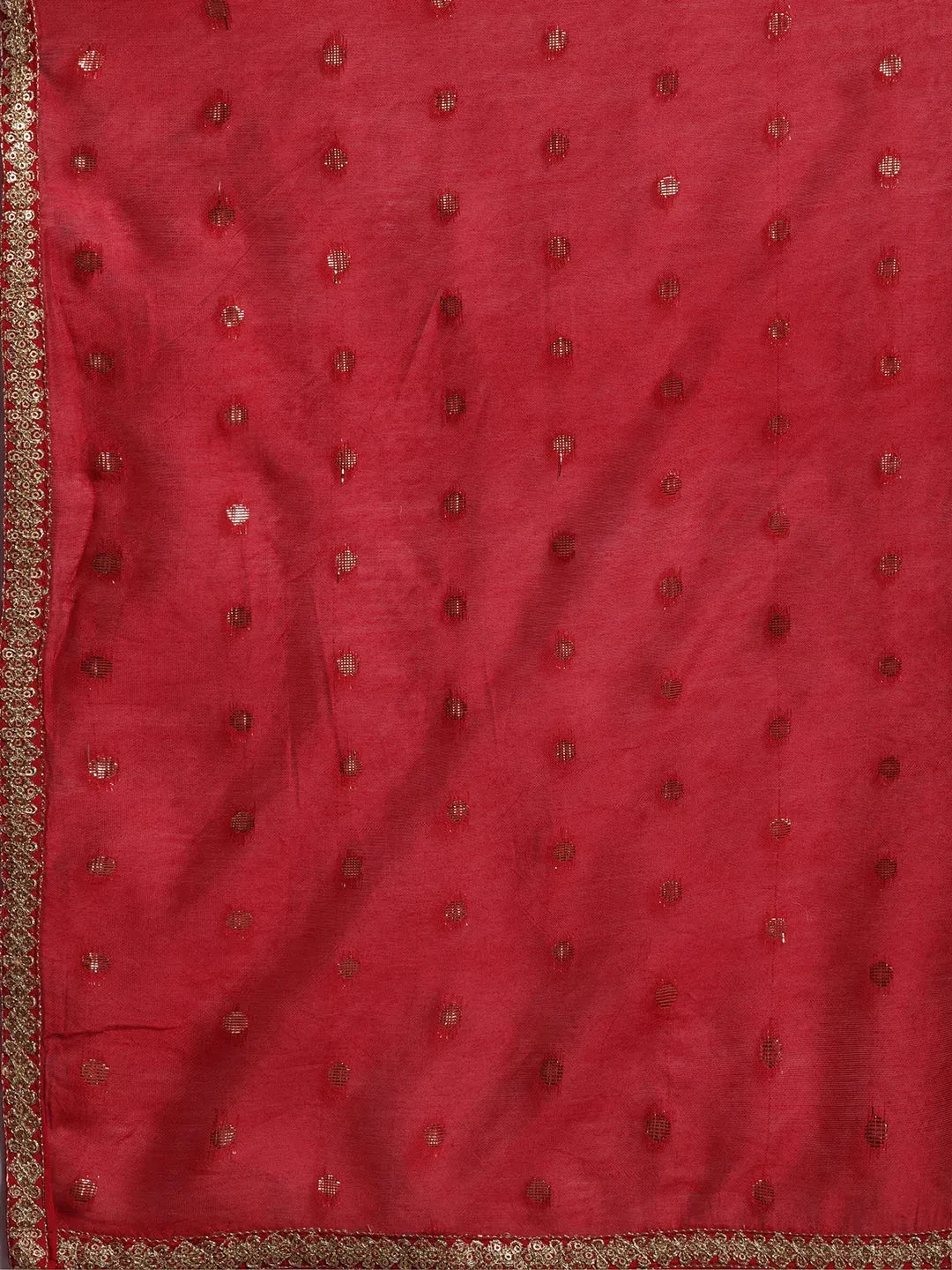 Libas Maroon Self Design Silk Blend Straight Suit With Dupatta