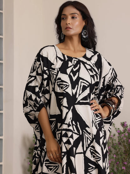Libas Black Printed Rayon Co-Ords