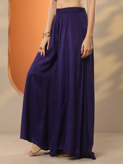Libas Purple Bandhani Printed A-Line Kurta Set