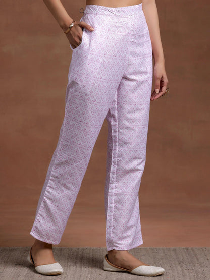 Libas Off White Embroidered Cotton Blend Straight Suit With Dupatta