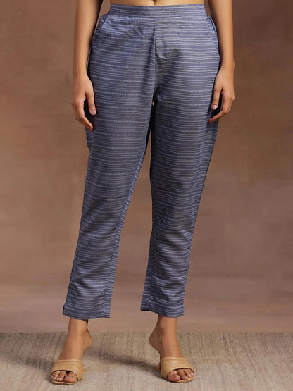 Gerua Grey Printed Silk Blend Straight Suit With Dupatta