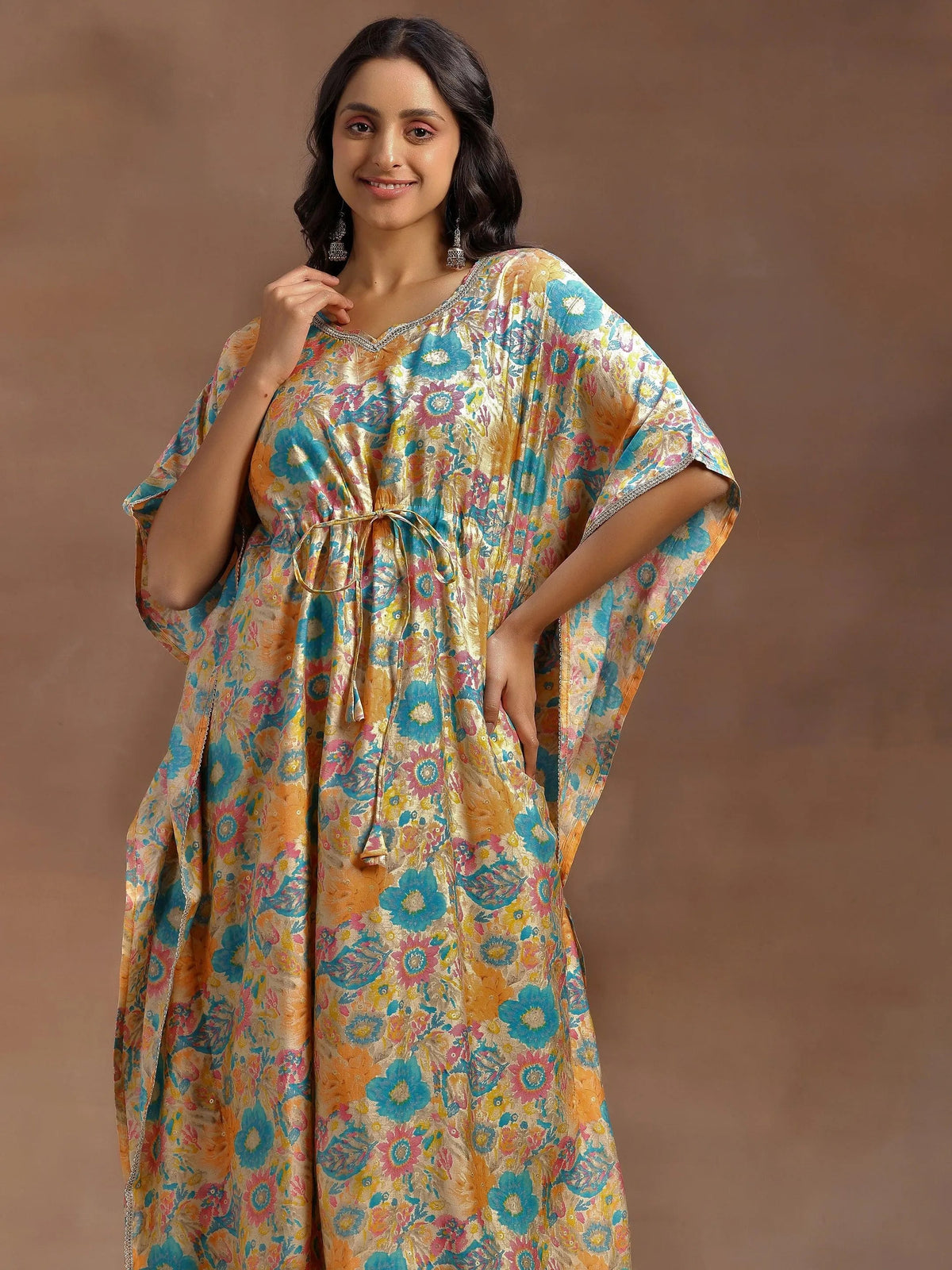 Libas Multicoloured Printed Silk Blend Co-Ords