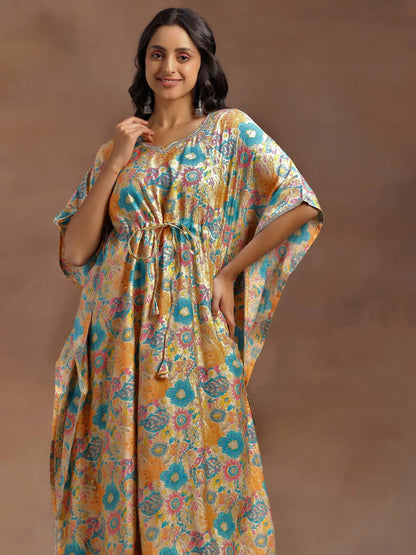 Libas Multicoloured Printed Silk Blend Co-Ords