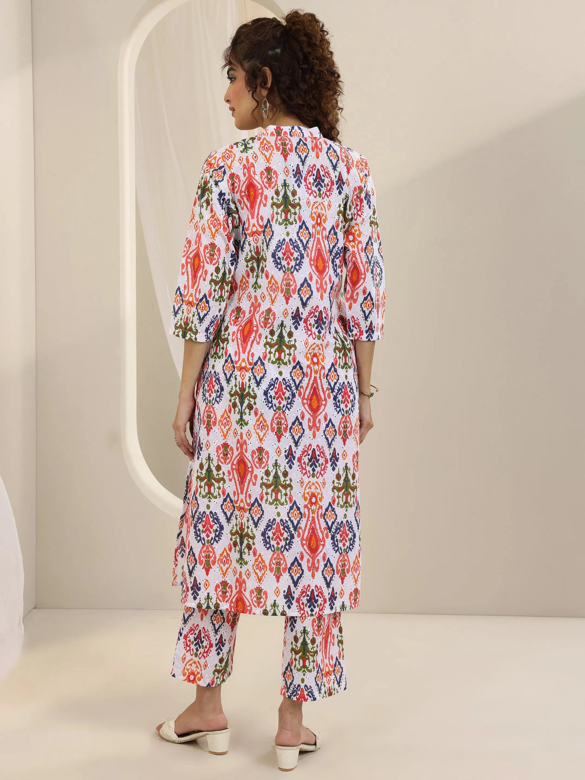 Libas Multi Printed Cotton Straight Kurta Set