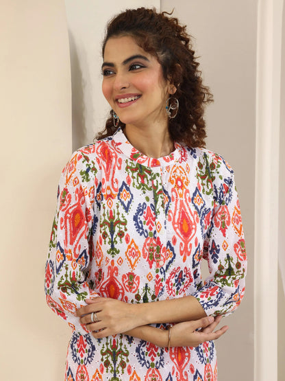 Libas Multi Printed Cotton Straight Kurta Set