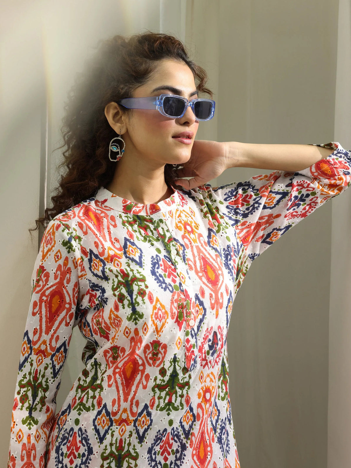 Libas Multi Printed Cotton Straight Kurta Set