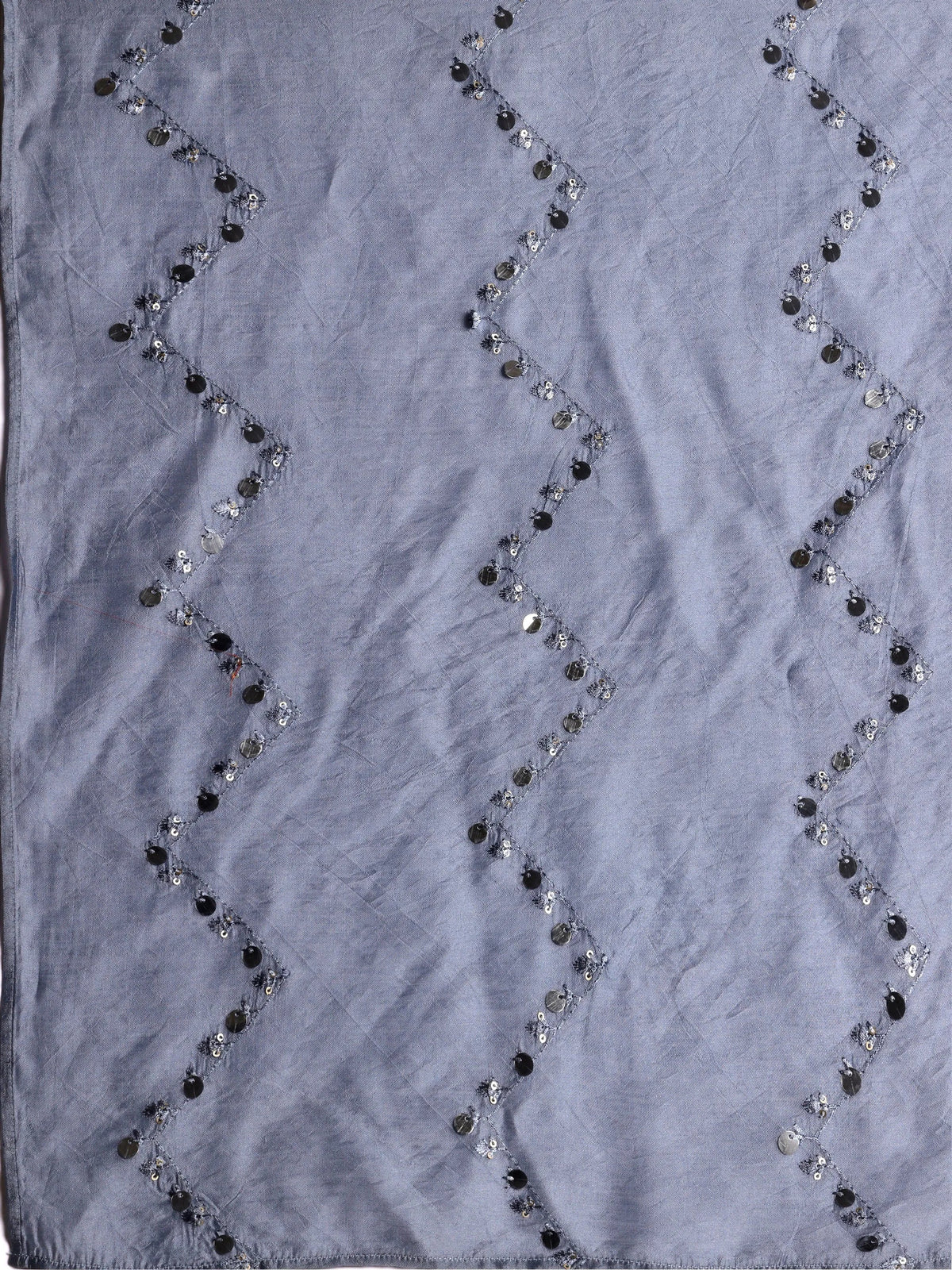 Gerua Grey Yoke Design Silk Blend Straight Suit With Dupatta
