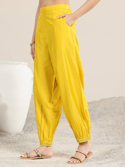 Gerua Yellow Embellished Silk Blend Straight Suit With Dupatta
