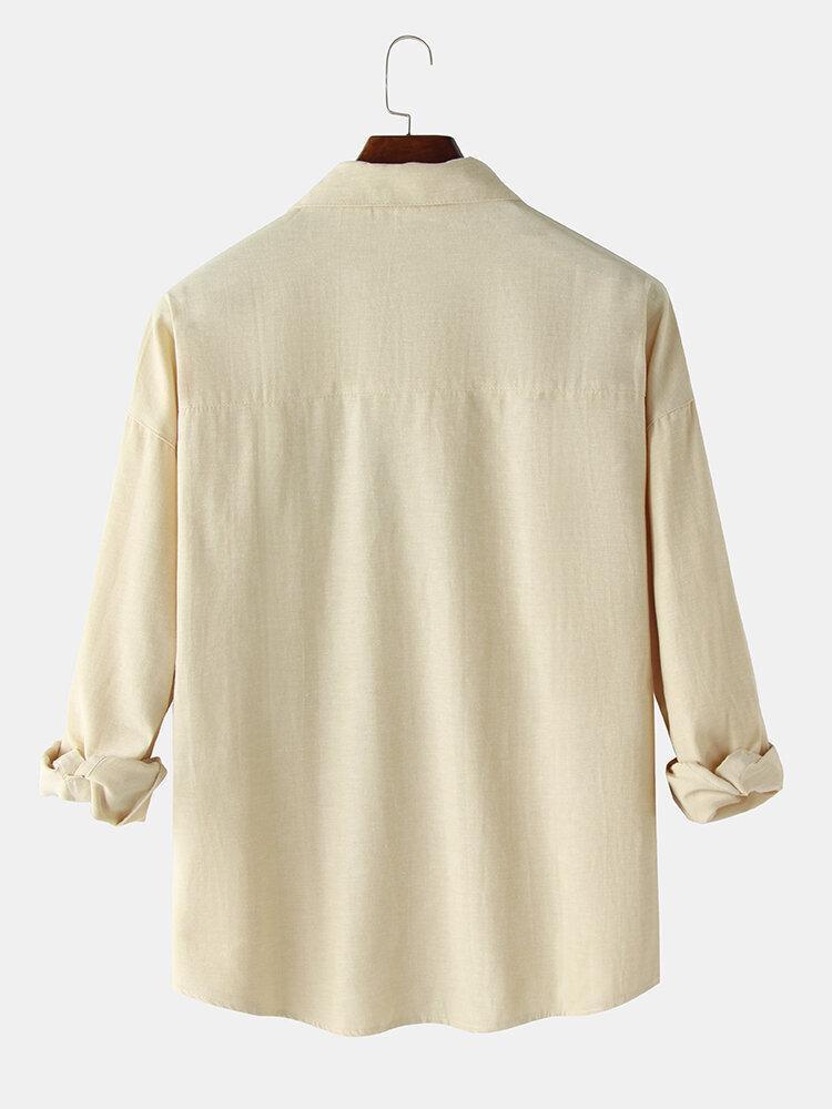 Cream Black Cat Full Sleeves Shirt