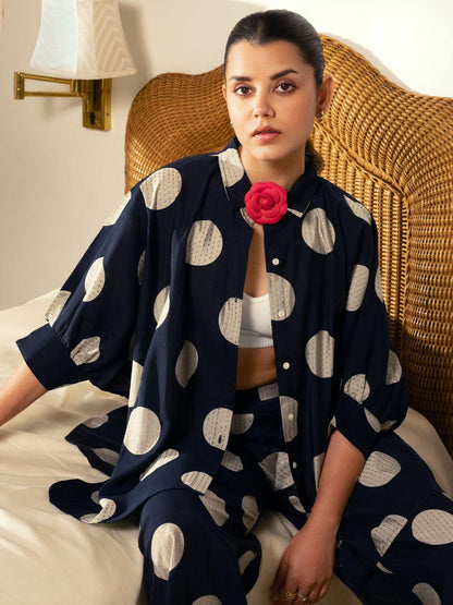 Libas Blue Printed Rayon Co-Ord Sets