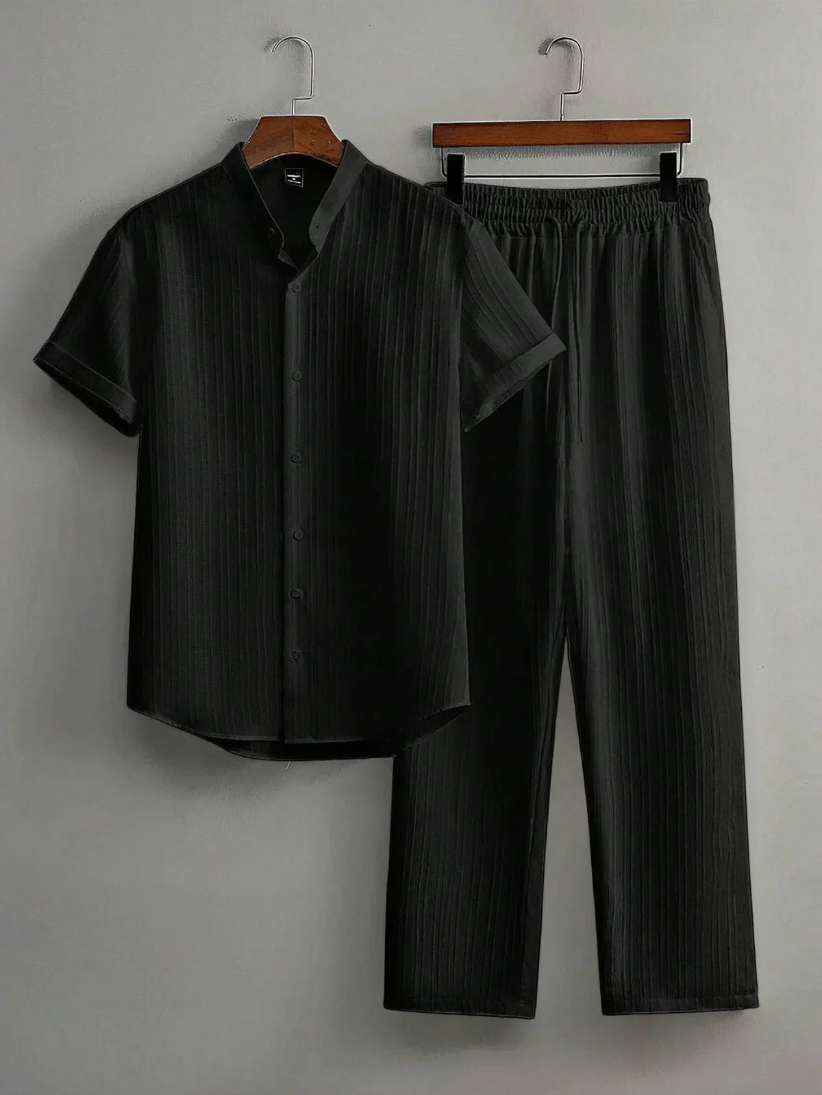 Premium Black shirt & track Pent Co-ord set For Man -Lafabrila