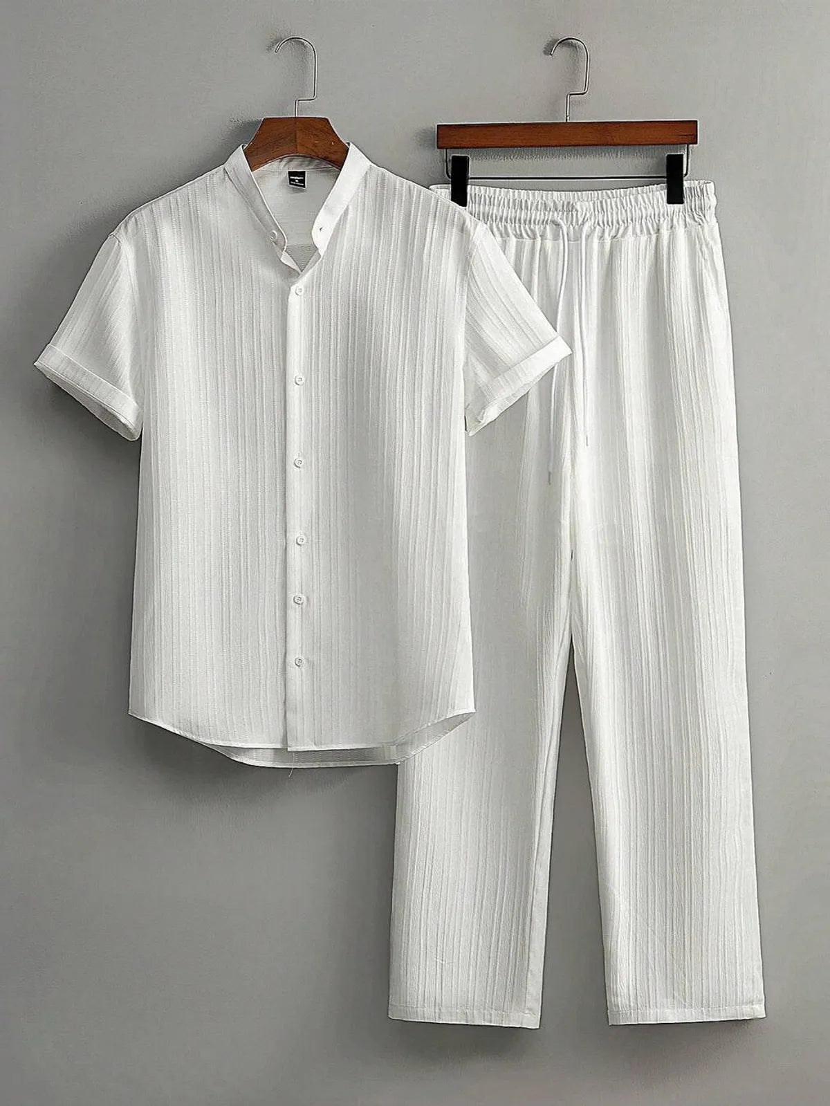 Premium White shirt & track Pent Co-ord set For Man -Lafabrila