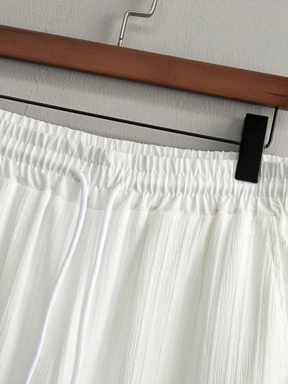 Premium Black shirt & White  track Pent Co-ord set For Man -Lafabrila