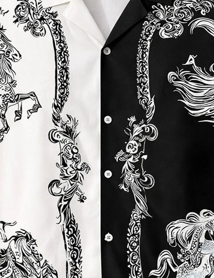 Black White Mirror Men's Shirt - XPST