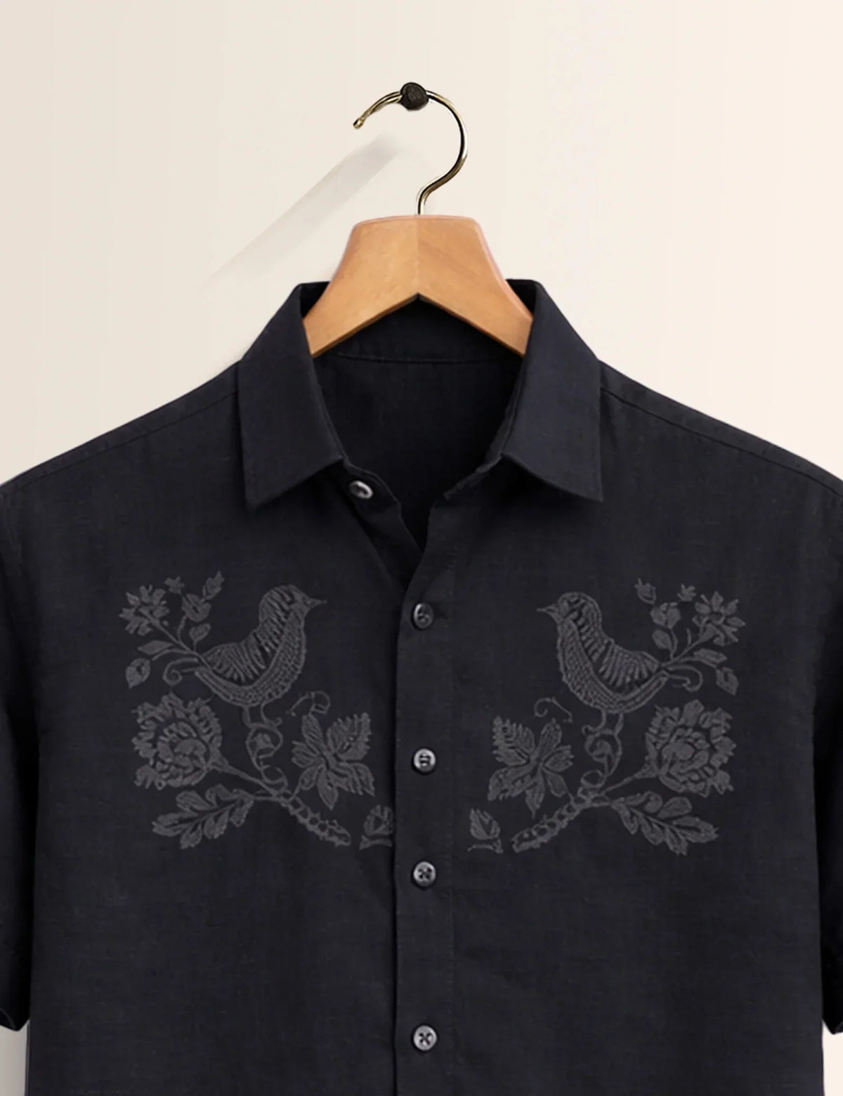 Black Sparrow Printed Men's Shirt - XPST