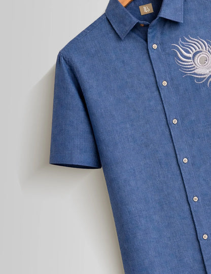 Blue Feather Men's Shirt - XPST