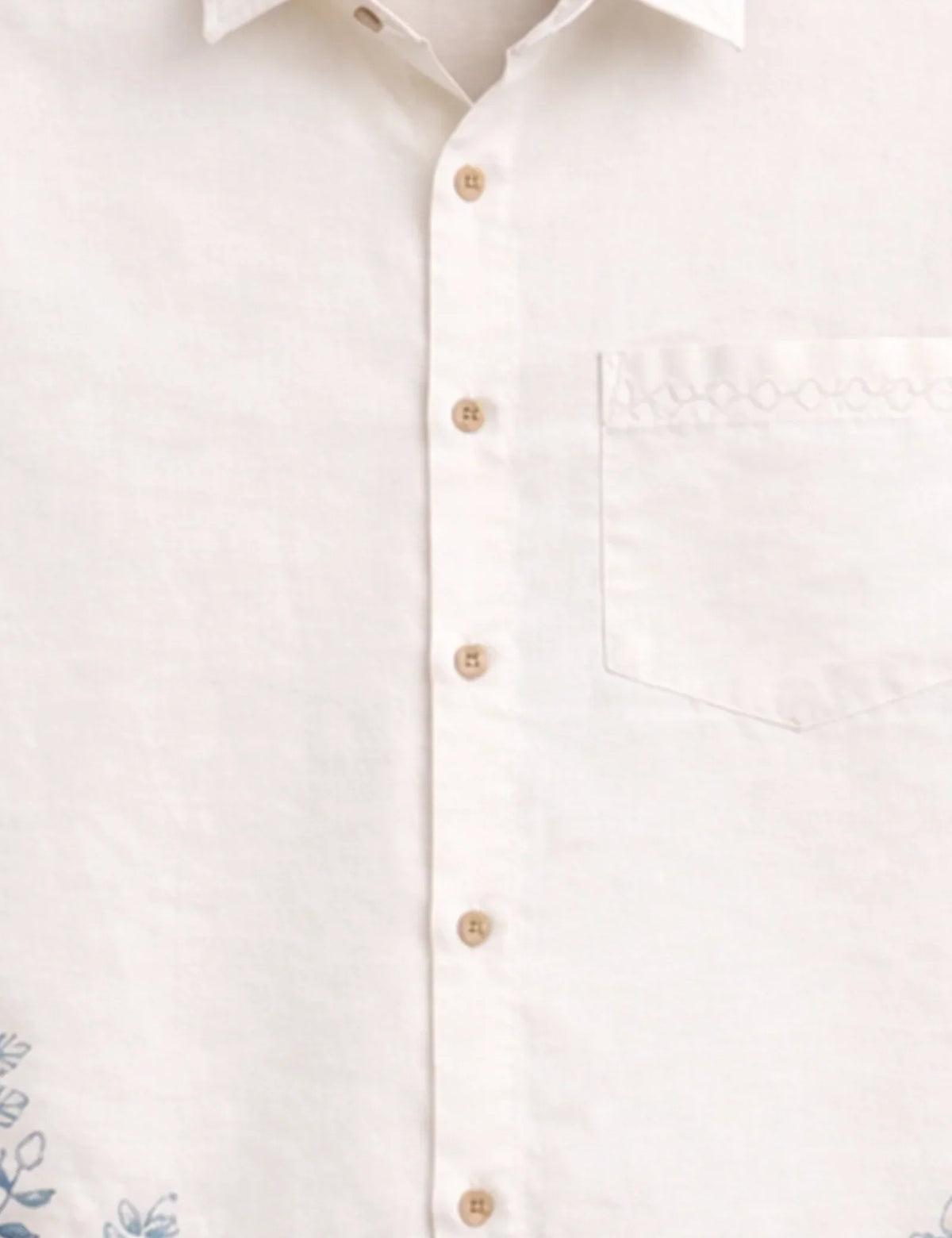 Bottom Flower Printed Men's Shirt - XPST