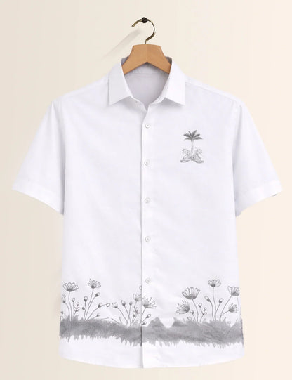 Bottom Grass Printed Men's Shirt - XPST