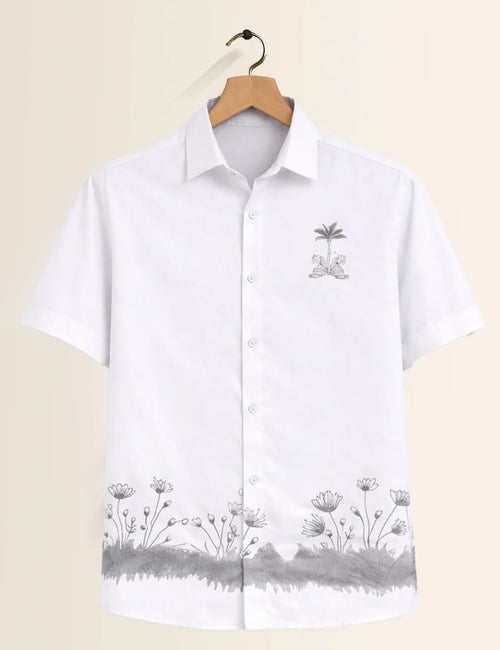 Bottom Grass Printed Men's Shirt - XPST