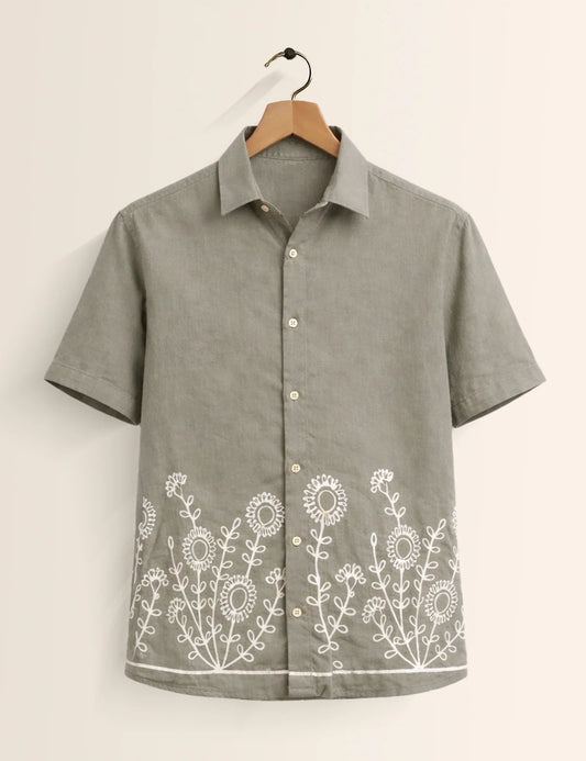 Bottom Mandala Printed Men's Shirt - XPST
