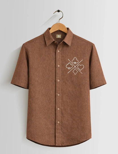 Brown Spades Men's Shirt - XPST