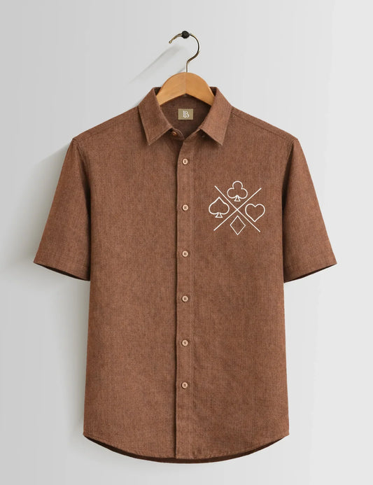 Brown Spades Men's Shirt - XPST