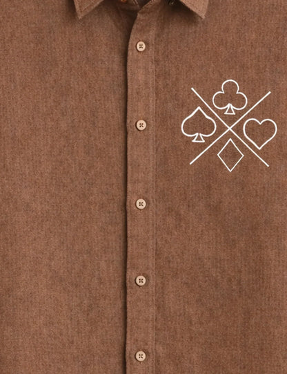 Brown Spades Men's Shirt - XPST