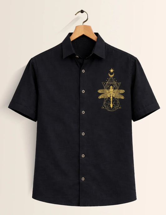 Dragonfly Printed Men's Shirt - XPST
